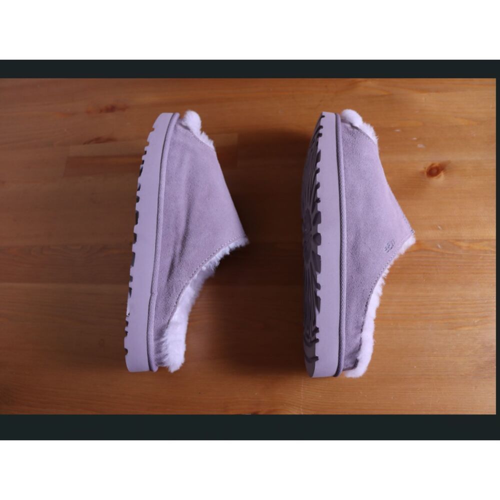 UGG Faux Fur Slide Slippers Light Purple Womens 6 7 Cozy - Picture 4 of 8